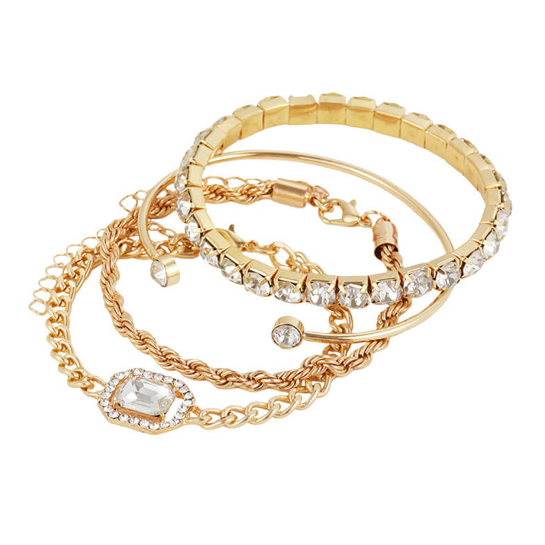 Vintage Bohemian Charm Bracelet Set 4 Pcs Bracelet Set For Women