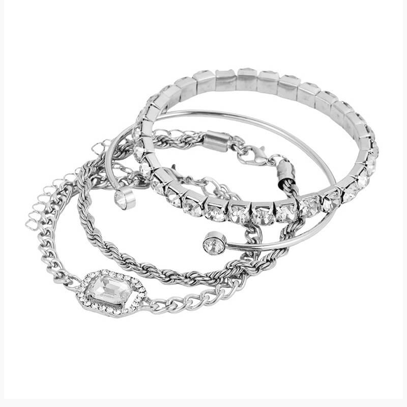 Vintage Bohemian Charm Bracelet Set 4 Pcs Bracelet Set For Women