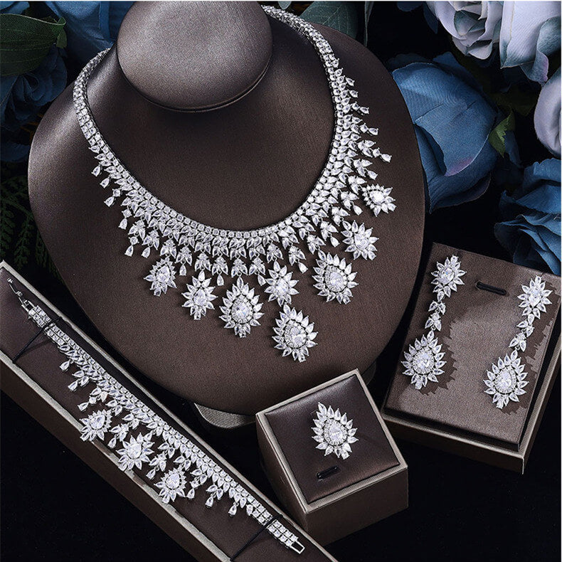 Wedding Necklace And Earrings Set | Vintage Wedding Jewelry Set