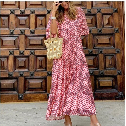 Women’s Boho Floral Midi Maxi Dress | Printed Dresses For Summer Women