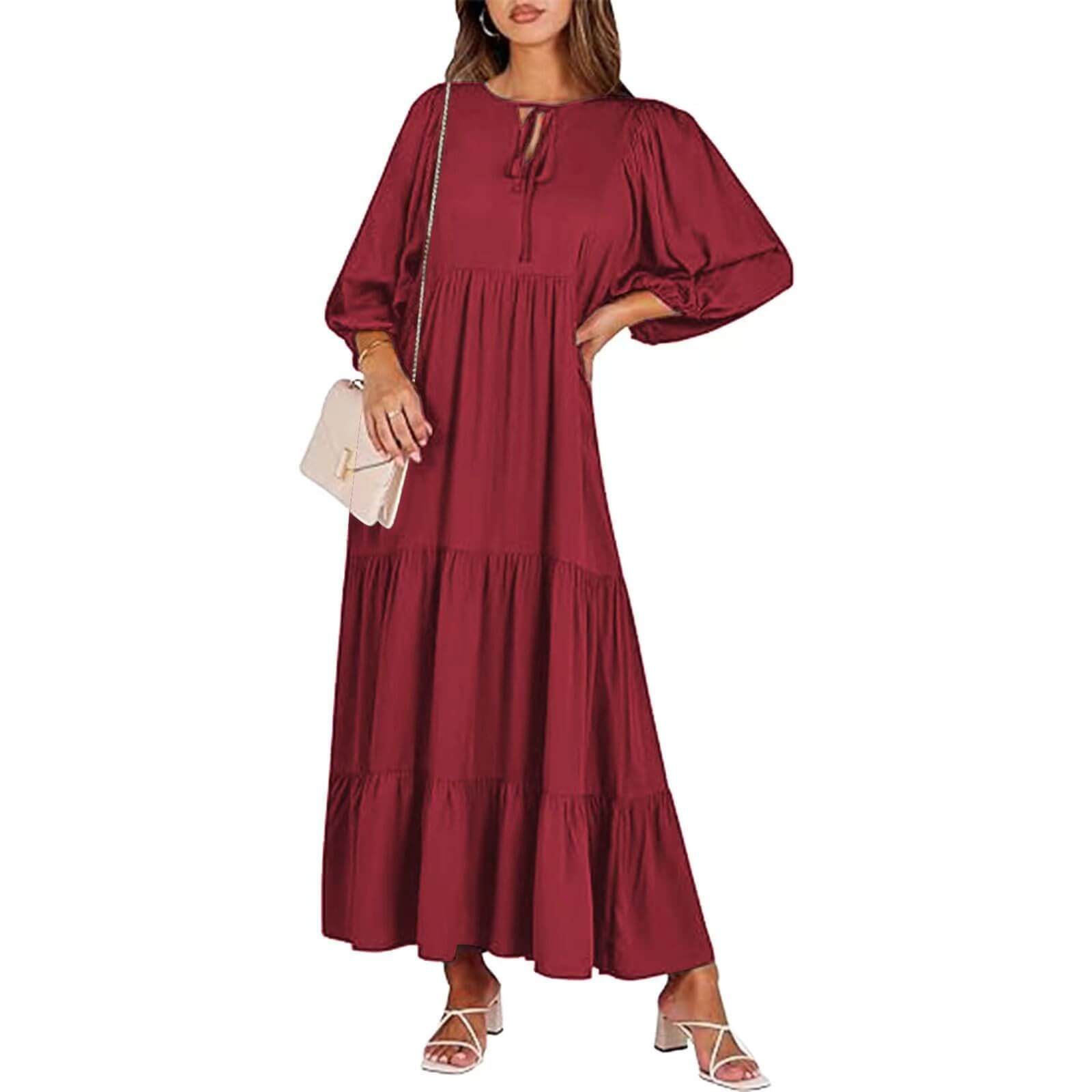Women’s Boho Floral Midi Maxi Dress | Printed Dresses For Summer Women