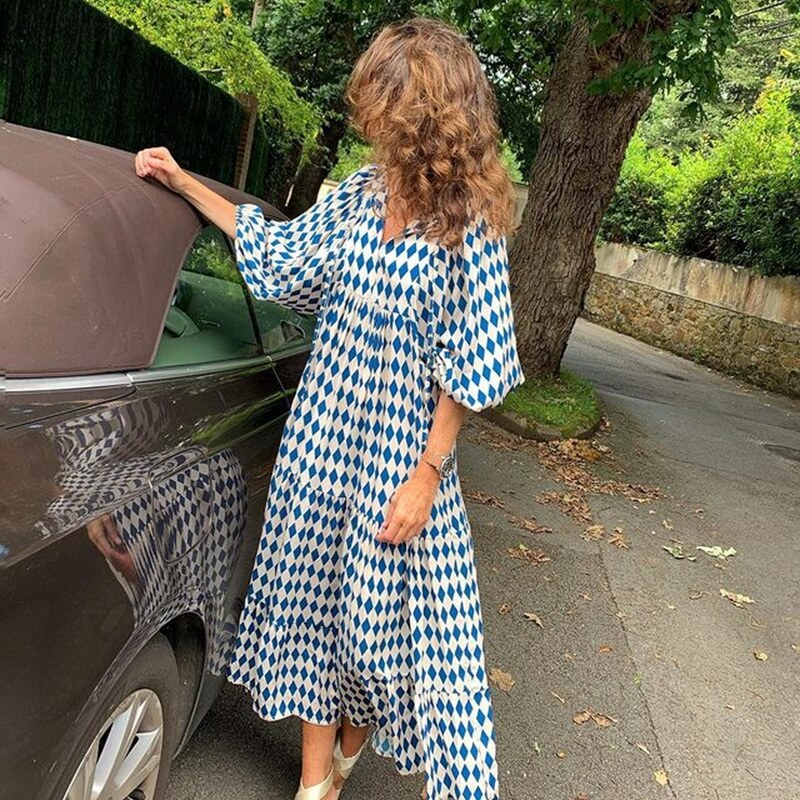 Women’s Boho Floral Midi Maxi Dress | Printed Dresses For Summer Women