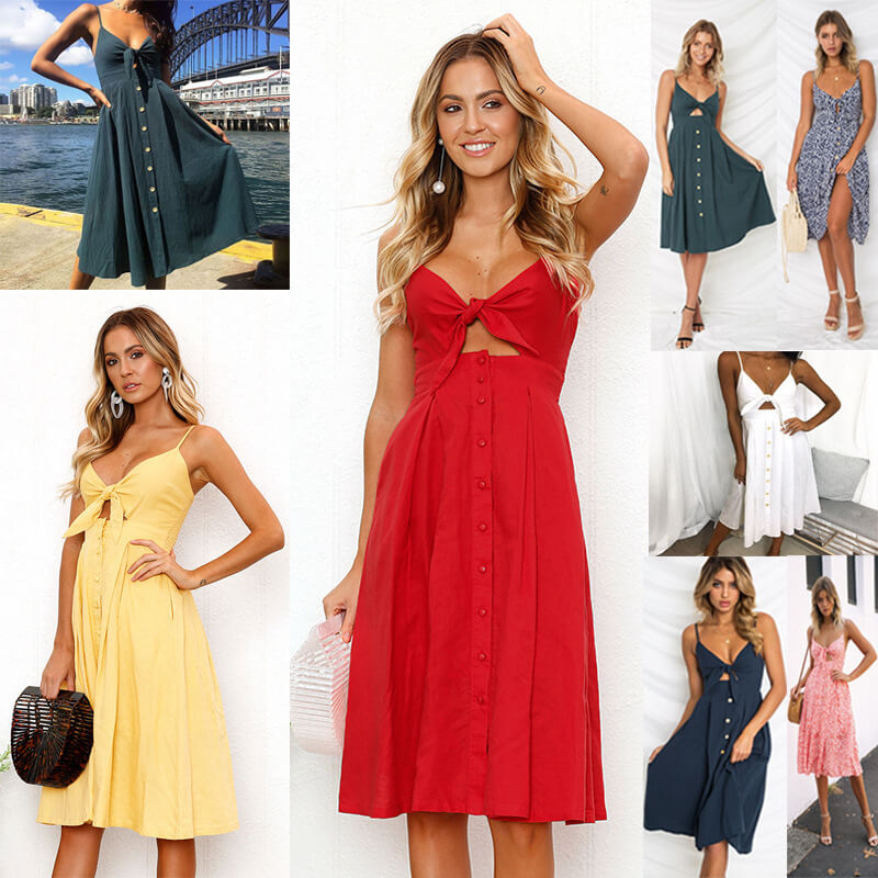 Women’s Casual Summer Sheath Dress | Summer Party Dress Sleeveless