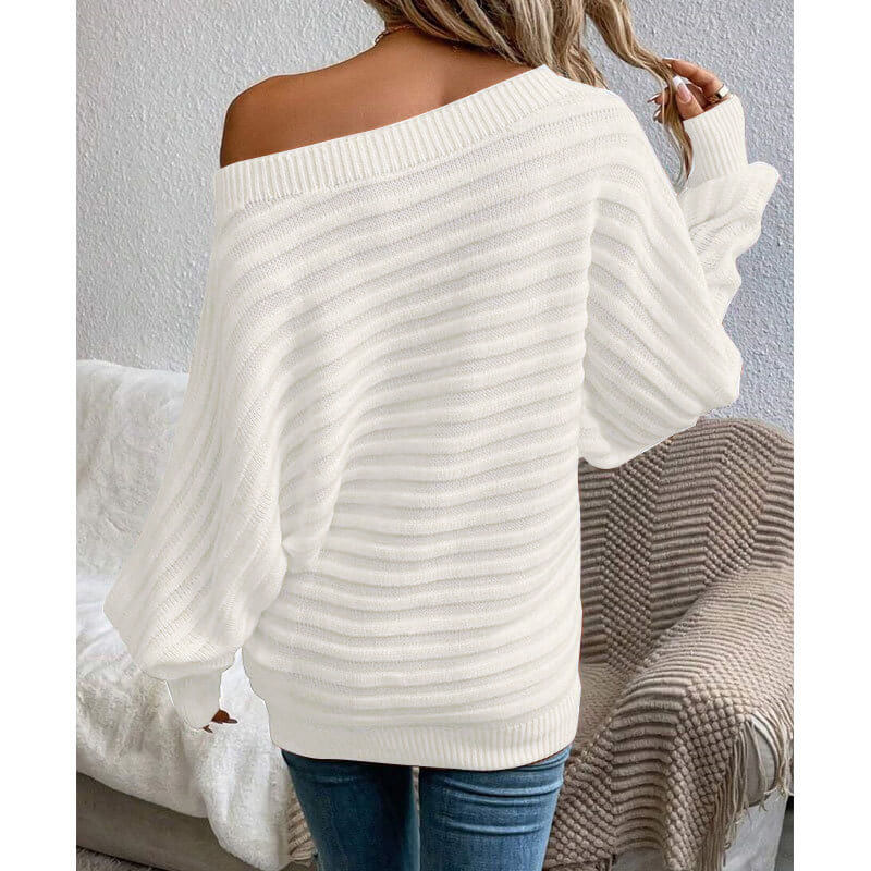 Women's Off Shoulder Sweater | Cozy Winter Pullover For Women