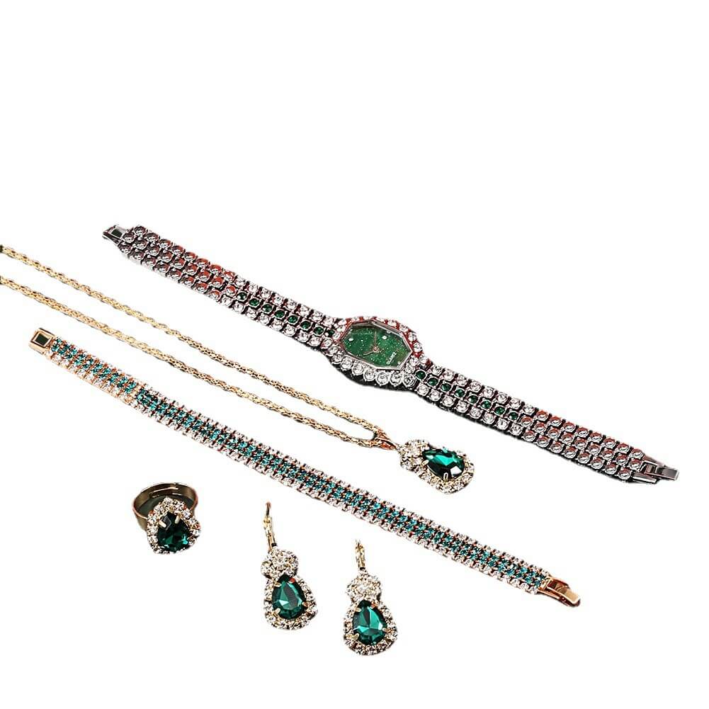 Women's Watch And Crystal Earrings Set Watch And Jewelry Gift Set