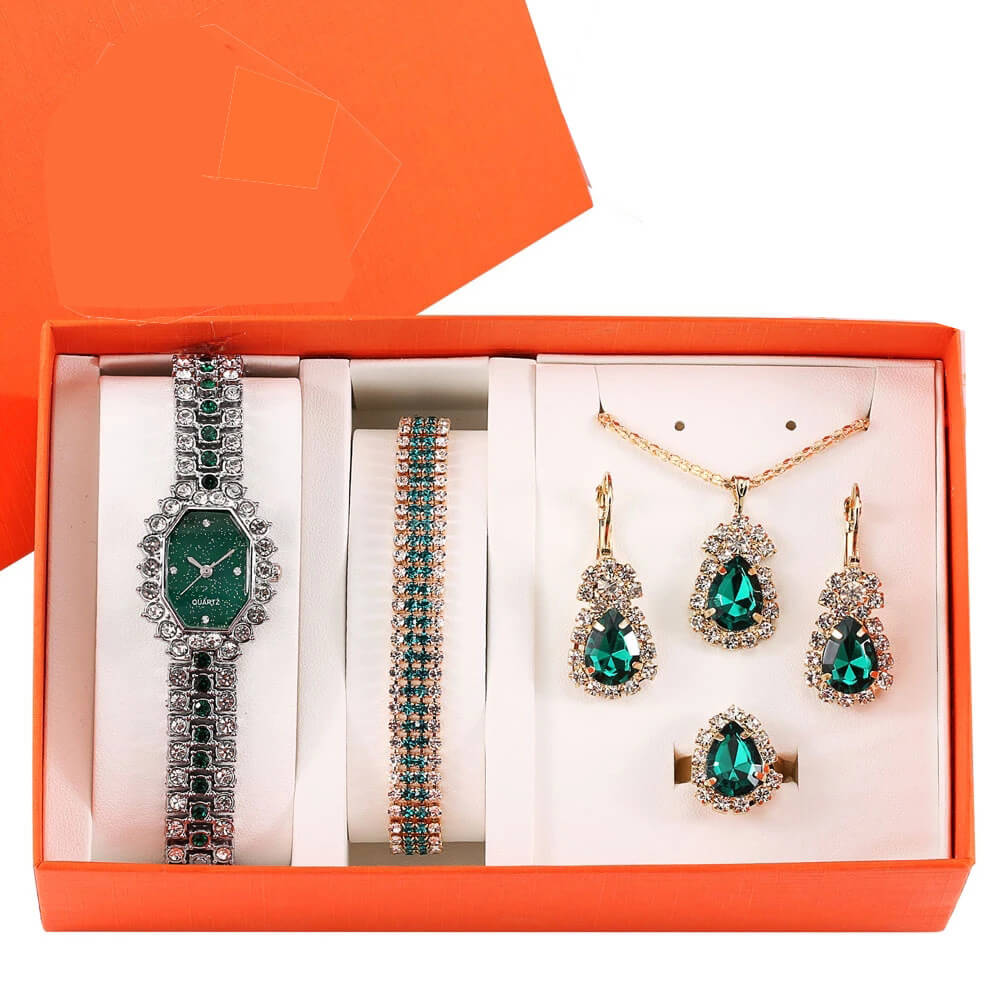 Women's Watch And Crystal Earrings Set Watch And Jewelry Gift Set