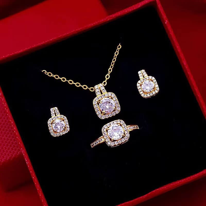 Zircon Pendant With Matching Earrings | Zircon Fashion Jewelry