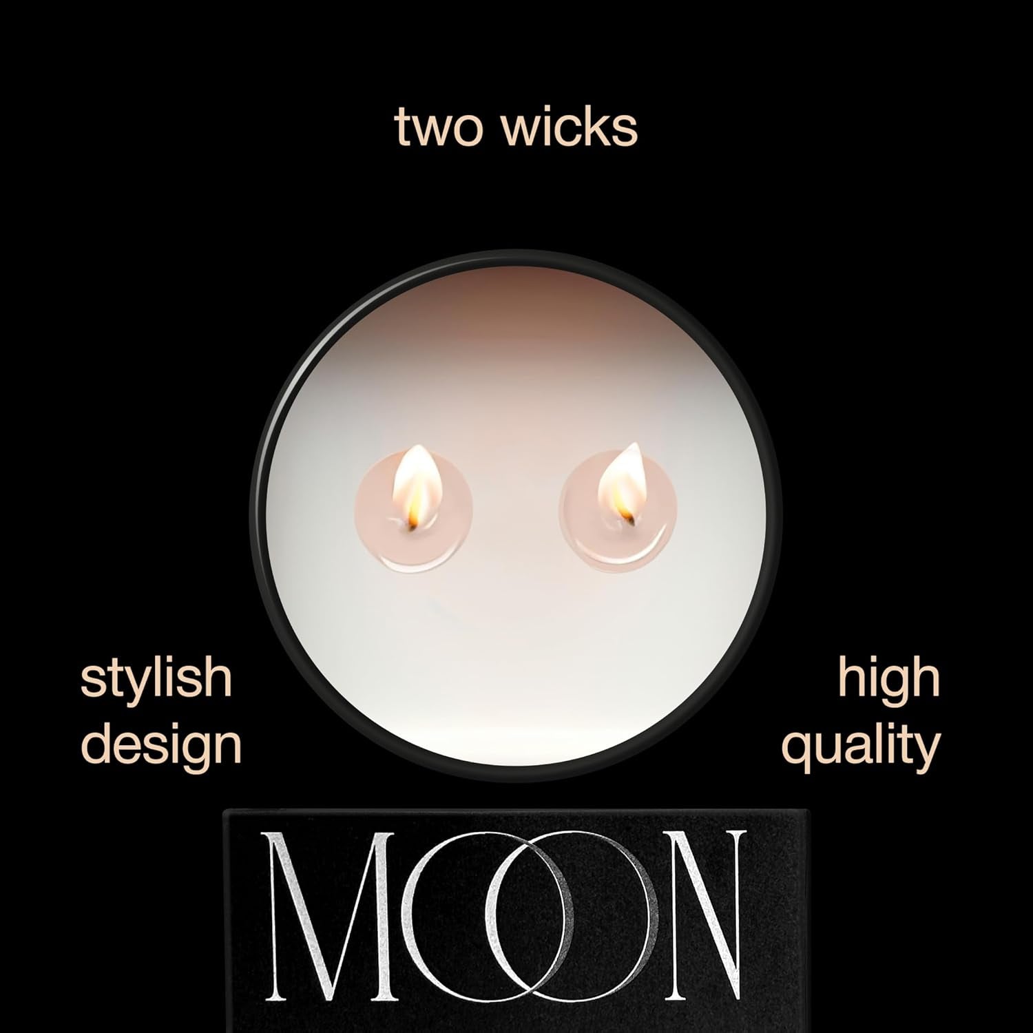 Luxury Candles for Home by | Candles Vanilla |Vanilla Candles for Men | Non Toxic Candles | Vanilla & Caramel Black Candles |