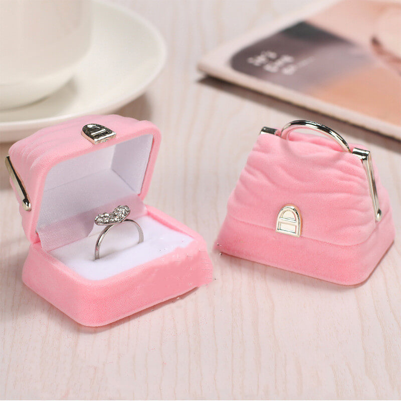 soft flannel jewelry packaging box for rings | ring gift box