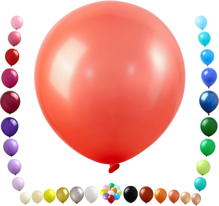 Matte Coral Balloons 50 Pack Bulk 12 Inch Pearlized Natural Biodegradable Latex Balloon Helium Quality for Kids' Party Birthday Engagement Wedding DIY Decorations Supplies