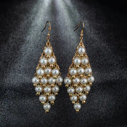 Multilayer Faux Pearl Drop Dangle Earrings