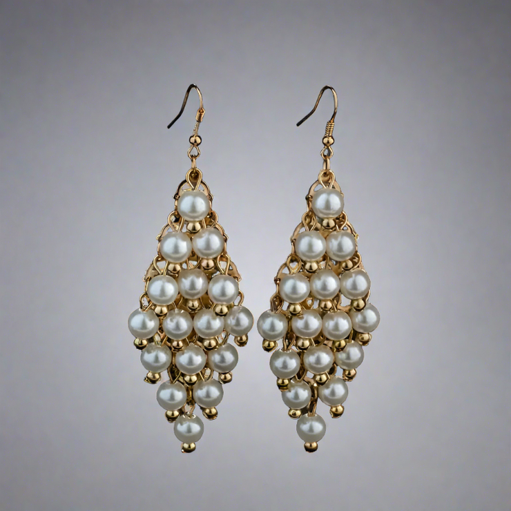 Multilayer Faux Pearl Drop Dangle Earrings