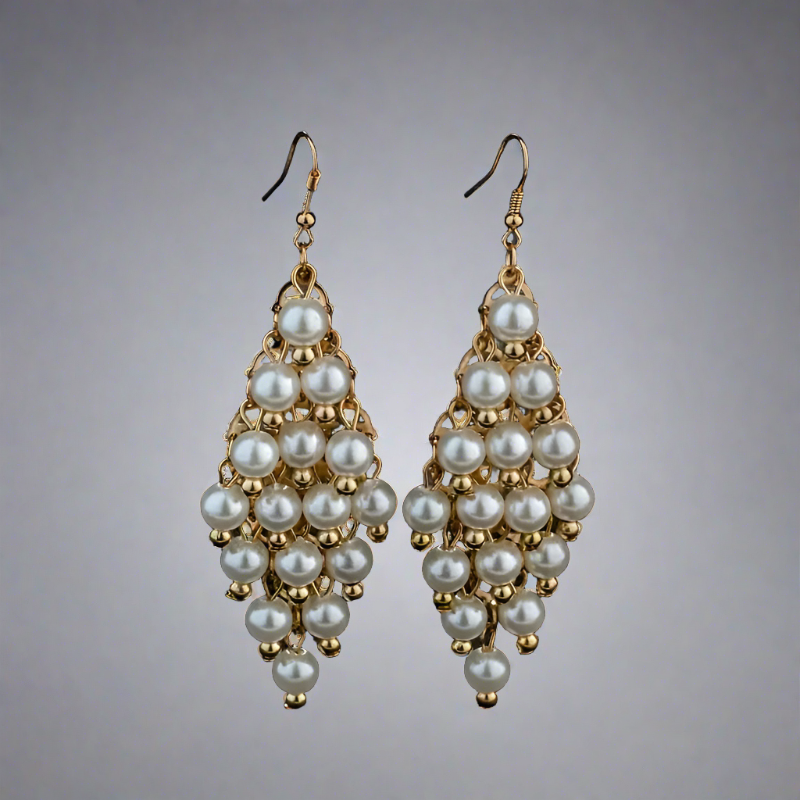 Multilayer Faux Pearl Drop Dangle Earrings