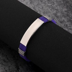 Titanium steel silicone bracelet for couples