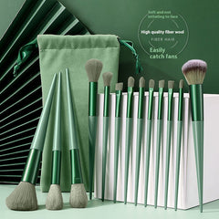 13 PCs Purpleflower Holly Leaf Makeup Brushes Suit Soft Hair