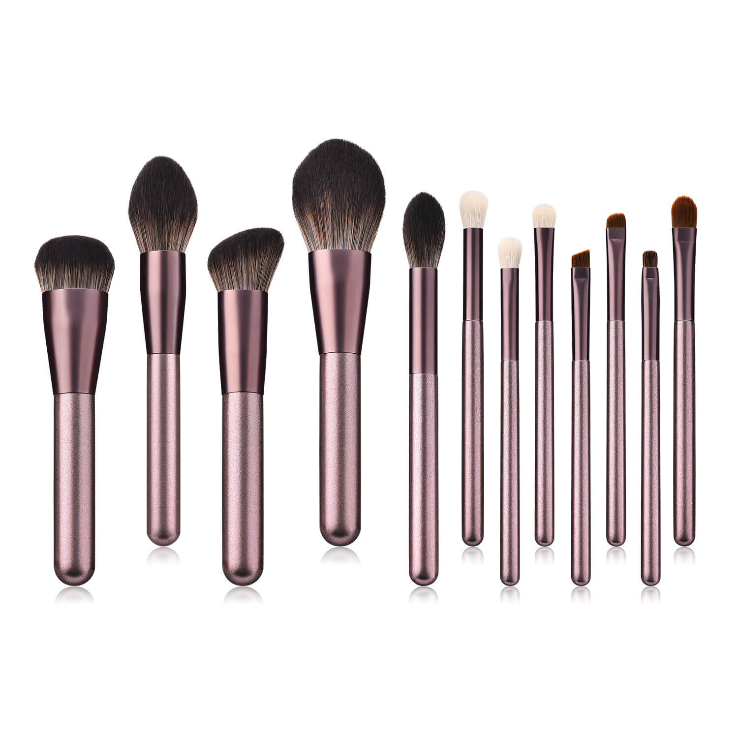 12pcs Complete Face Makeup Brush | Small Grape Beauty Set For Beginners