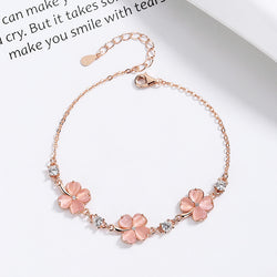 Fashion Jewelry Opal Crystal Gemstones Chain Bracelets For Women Femme Zircon Diamonds Rose Gold Jewelry Bijoux Mujer Cute Girlfriend Gifts