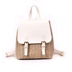 Straw Backpack Female Travel Backpack