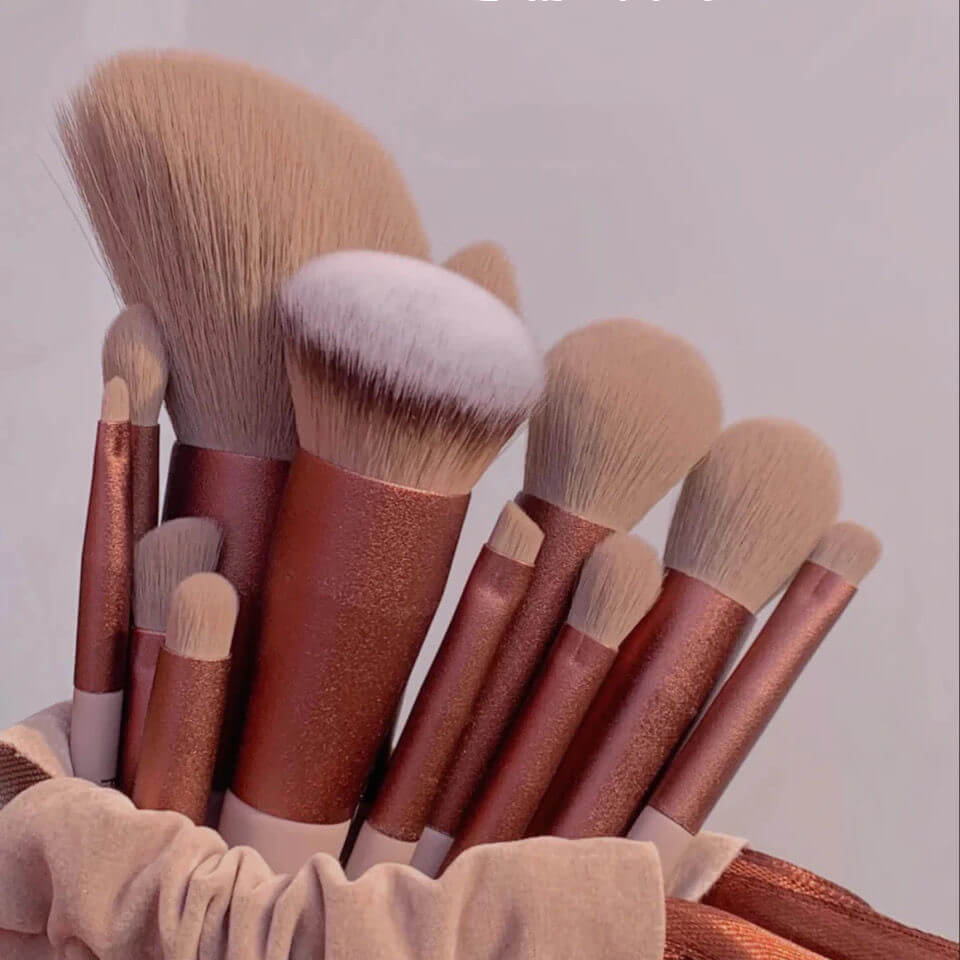 13 Makeup Brushes Green Beauty Quick Drying Set | Super Soft  Brushes