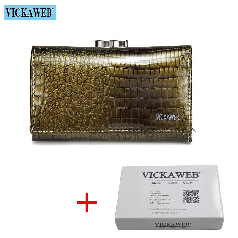 Women Wallet Small Short Genuine Leather Wallet Female Alligator Hasp Coin Purse Women Purses Mini Womens Wallets and Purses