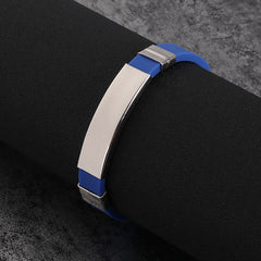 Titanium steel silicone bracelet for couples