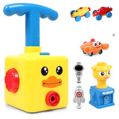 Children's air balloon powered car toy