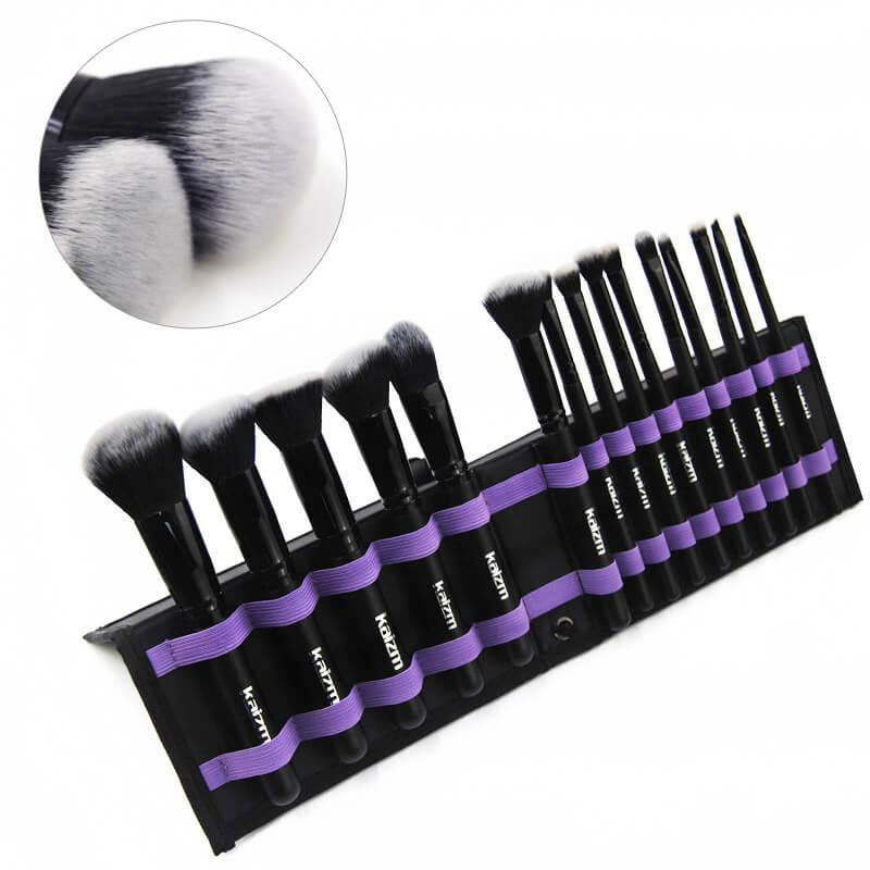 15 Piece High-Quality Makeup Brush Set | Black Full Set Makeup Brushes