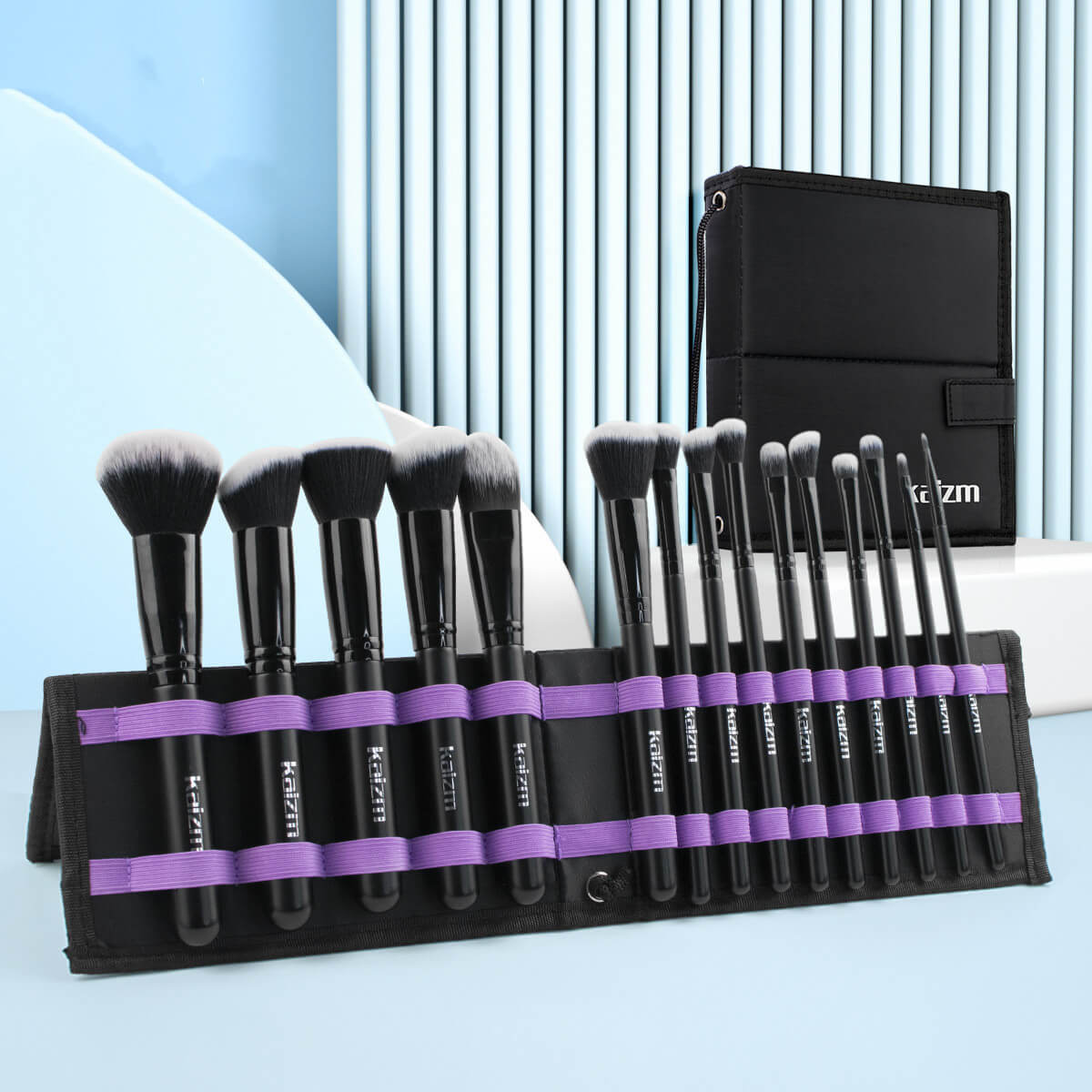 15 Piece High-Quality Makeup Brush Set | Black Full Set Makeup Brushes