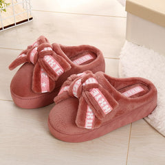 Plush Shoes Winter High-heeled Slippers