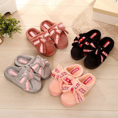 Plush Shoes Winter High-heeled Slippers