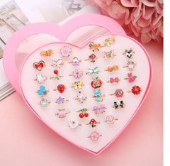 New Korean Version Alloy Cartoon Fruit Children Ring Cute Princess Jewelry Wholesale