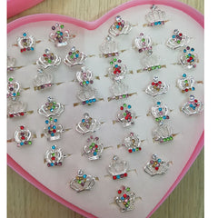 New Korean Version Alloy Cartoon Fruit Children Ring Cute Princess Jewelry Wholesale