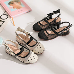 Net Celebrity Fashion Polka Dot Children Princess Shoes