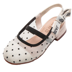 Net Celebrity Fashion Polka Dot Children Princess Shoes