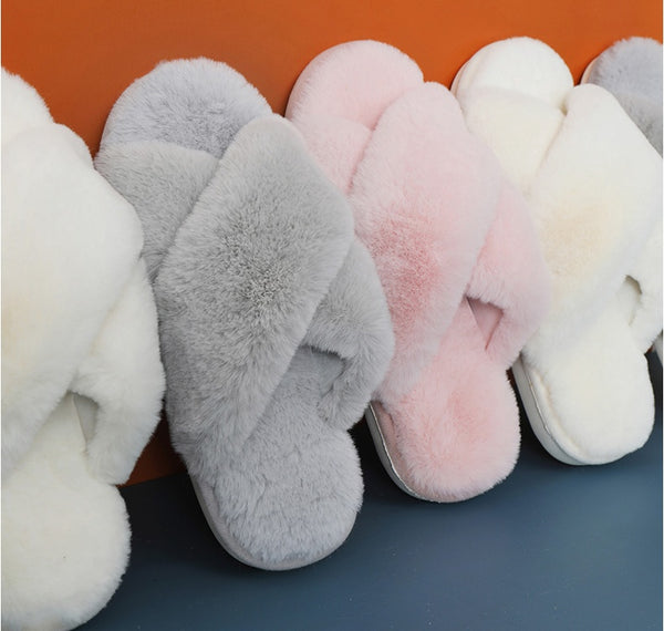 Warm Plush Slippers Home Shoes