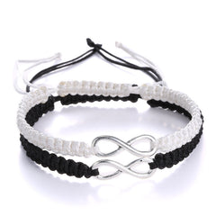 European And American Personality Simple Fashion Hand-Woven Bracelet Lucky 8 Couples Adjustable