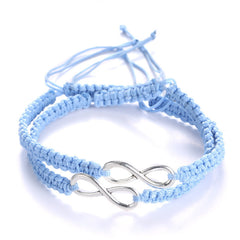 European And American Personality Simple Fashion Hand-Woven Bracelet Lucky 8 Couples Adjustable