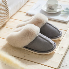 Household Plush Slippers Women Cotton Shoes For Autumn And Winter