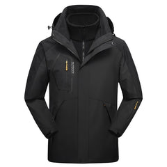 Winter Outdoors Three-in-one Coat Warm-keeping Cotton Clothing Shell Jacket Cotton-padded Coat For Men And Women