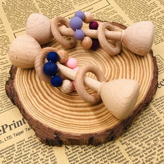 Baby Beech Wood Rattles Teething Toys