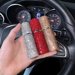 10Ml Mini Refillable Perfume Atomizer Travel Perfume Bottle Bling Glitter Spray Bottles Crystal Perfume Bottle Car Accessories