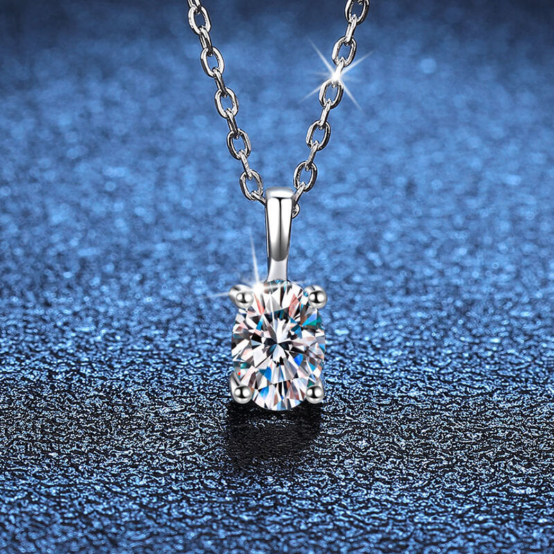1 Carat D Color Moissanite Necklace | Best 1 Carat Moissanite Necklace