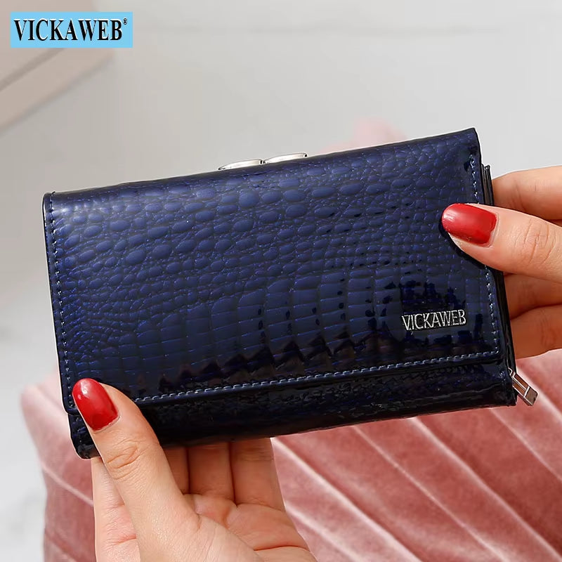 Women Wallet Small Short Genuine Leather Wallet Female Alligator Hasp Coin Purse Women Purses Mini Womens Wallets and Purses