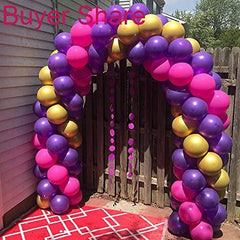 Latex Balloons Purple Fuchsia Gold - Chrome Gold Pink Confetti Balloons for Bachelorette Baby Shower Girl Birthday Graduation Anniversary Party Supplies 12Inch 50Packs