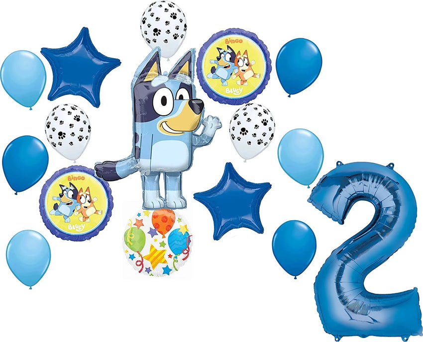 Bluey 2Nd Birthday Party Supplies Balloon Bouquet Decorations