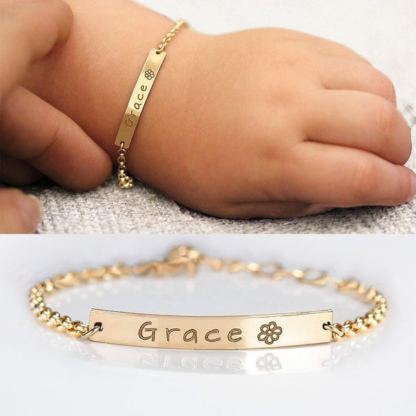 Personalized lettering children bracelet