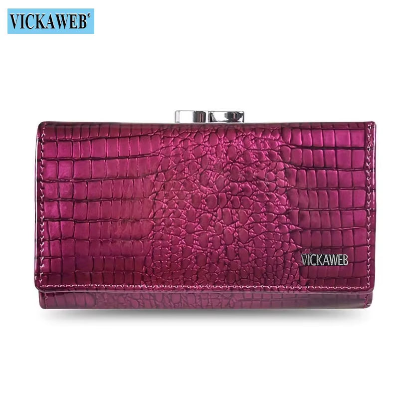Women Wallet Small Short Genuine Leather Wallet Female Alligator Hasp Coin Purse Women Purses Mini Womens Wallets and Purses