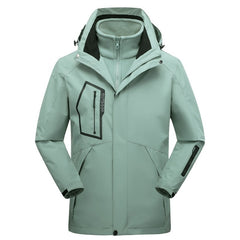 Winter Outdoors Three-in-one Coat Warm-keeping Cotton Clothing Shell Jacket Cotton-padded Coat For Men And Women