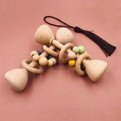 Baby Beech Wood Rattles Teething Toys