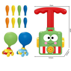 Children's air balloon powered car toy